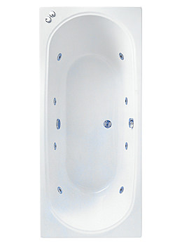 Adamsez Duo 8 Jets Whirlpool Bath 1800 x 800mm
