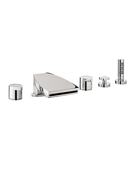CrossWater Magnum 5 Hole Deck Mounted Bath Set | MG450DC