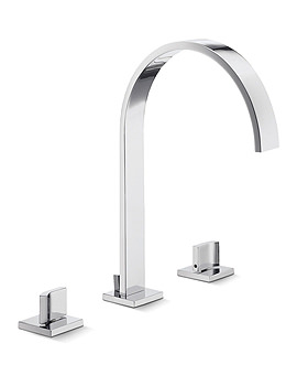 Crosswater Base Deck Mounted Basin 3 Hole Set