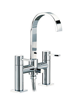 Mayfair Wave Bath Shower Mixer Tap High Spout With No1 Kit | RDL017