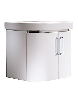Luxe Wall Mounted 2 Door Washstation And Basin 620mm | LUDO620W