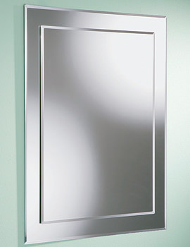 HIB Emma Rectangular Bevelled Mirror On Mirror | 63504000