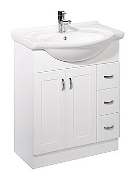Roper Rhodes New England White Vanity Unit And Basin 700mm | NVB7W