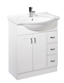Roper Rhodes New England White Vanity Unit 800mm And Basin | NVB8W