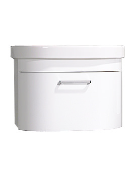 Luxe Wall Mounted 1 Drawer Washstation And Basin 620mm | LUDW620W
