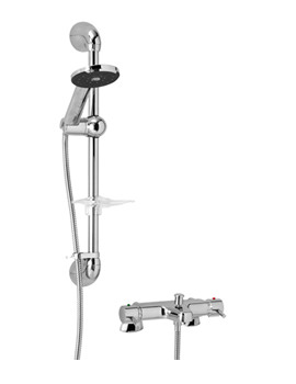 Deva Thermostatic Pillar Mounted Lever Bath Shower Mixer Tap | TLV107