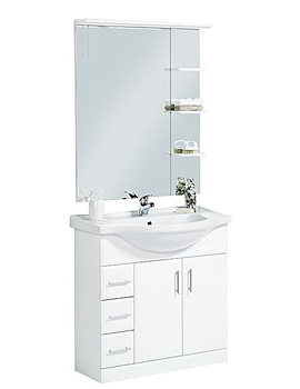 Phoenix Euro Vanity High Gloss White Furniture 750mm | EURO75W