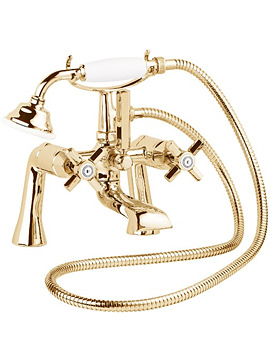 Deva Artesian Pillar Mounted Bath Shower Mixer Gold Tap| ASN03-501
