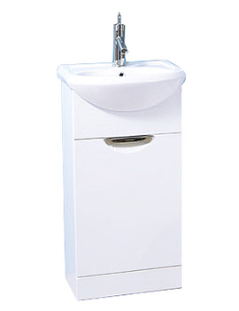 Bathroom Vanity Unit With White Ceramic Basin 450mm