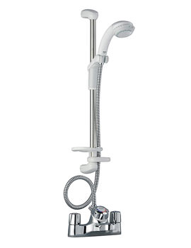 Mira Extra EV Exposed Valve Bath Shower Mixer White And Chrome