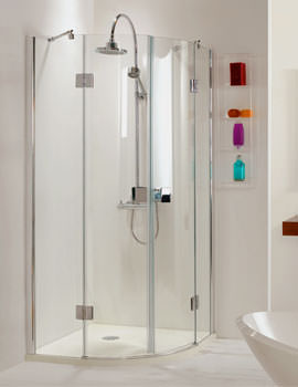 Phoenix Livello Frameless Hinged Door Shower Quadrant 1000mm x 1000mm