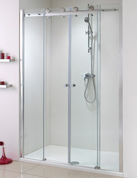 Phoenix Frameless Twin Sliding Shower Door 1600mm | SE088