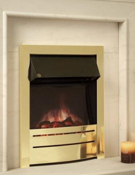 Celsi Ultiflame Essence Electric Fire Satin Brass | CUECD3ME