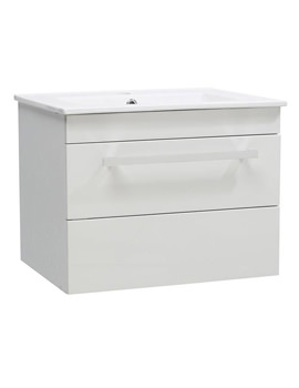 Ultra Design Wall Mounted Vanity Unit White And Basin 600mm | FURN025