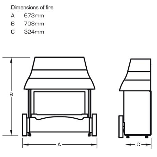 Flavel Emberglow Balance Flue Gas Fire No Chimney Black FEBC00MN