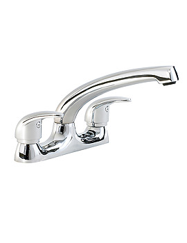 Phoenix Two Hole Twin Control Modern Kitchen Sink Mixer Tap | KT009