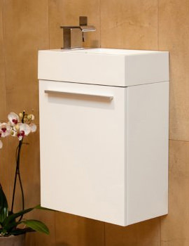 Lauren Opal Expanded Wall Hung Vanity Unit And Basin 460mm White