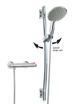 Phoenix Deluxe Thermostatic Shower Valve With Slide Rail Kit 4 VP055