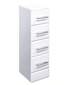 Lauren Gloss White 4 Drawer Unit 300 x 330mm | VTY060