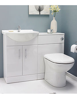 Lauren Saturn Bathroom Furniture Pack White | SAT001