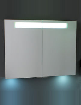 Phoenix Double Door Aluminium Mirror Cabinet 800mm | MI014