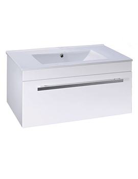 Ultra Minimalist 1000mm White Wall Mounted Basin Unit | VTWW1000