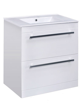 Ultra Minimalist 1000mm White Wall Mounted Basin Unit | VTFW1000