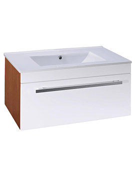 Ultra Minimalist 800mm Calvados Wall Mounted Basin Unit | VTWC800
