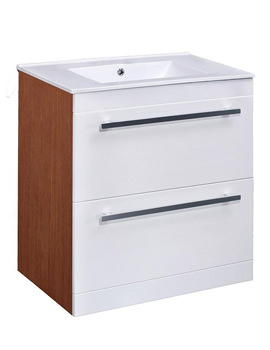 Ultra Minimalist 600mm Calvados Wall Mounted Basin Unit | VTFC600