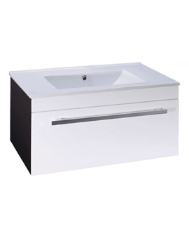 Ultra Minimalist 800mm Ebony Brown Wall Mounted Basin Unit | VTWEB800