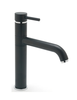 Tre Mercati Milan Black Mono Kitchen Sink Mixer Tap | 63115