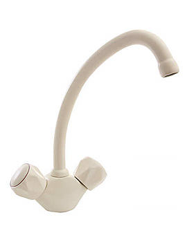 Deva Profile Contract Mono Sink Mixer Tap White | CMS191/005