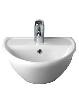 Twyford Sola Optimise Semi Recessed Basin 450 x 380mm | SA4621WH