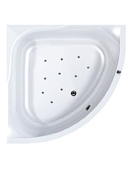 Aquaestil Satellite Air Jet Corner Whirlpool Bath 1200 x 1200mm
