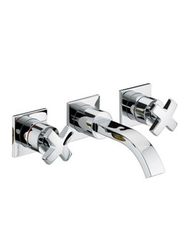 Bristan Moloko 3 Hole Wall Mounted Bath Filler Tap | MLK 3HWMBF C