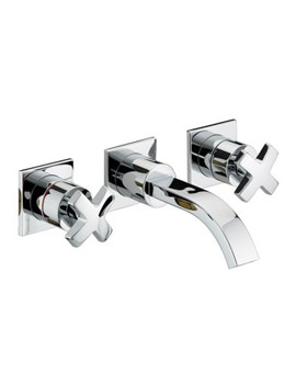 Bristan Moloko 3 Hole Wall Mounted Basin Mixer Tap | MLK 3HWMBAS C
