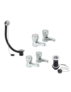 Twyford Option Basin And Bath Tap Pack | PK4015CP