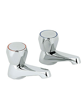 Twyford Option One And Half Inch Basin Pillar Taps | OT5205CP