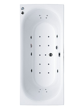 Aquaestil Metauro 3 Eclipse Whirlpool Bath 1800 x 800mm