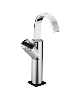 Chill Tall Black Basin Mixer Tap Without Waste | CL TBAS CB