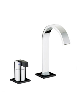 Bristan Chill 2 Hole Basin Mixer Tap Black And Chrome | CL 2HBAS CB