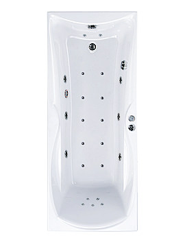 Aquaestil Trieste Eclipse Whirlpool Bath 1800 x 800mm