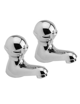 Twyford Radius One And Half Inch Basin Pillar Taps | RA5205CP