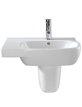 Twyford Moda Offset Washbasin 650 x 460mm | MD4411WH