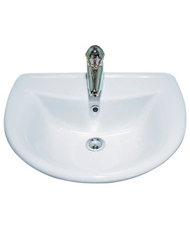 Twyford Entice Semi Recessed Washbasin 550 x 455mm | EN4621WH