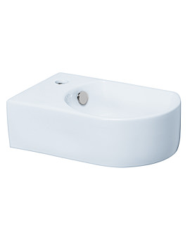 Bauhaus Valencia Wall Mount Corner Basin 410mm | WM4009SCW