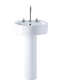 Ideal Standard White Round 3 Tap Hole Basin 500mm | IS0198