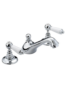 Renaissance 3 Hole Basin Mixer Tap With Pop-Up Waste | RS 3HBAS C