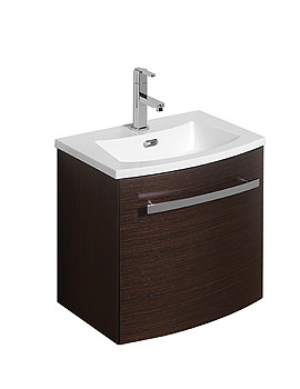 Bauhaus Stream Wenge Wall Hung Basin Vanity Unit 440mm | ST4400WN