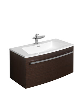Bauhaus Stream Wenge Wall Hung Basin Vanity Unit 850mm | ST8500WN